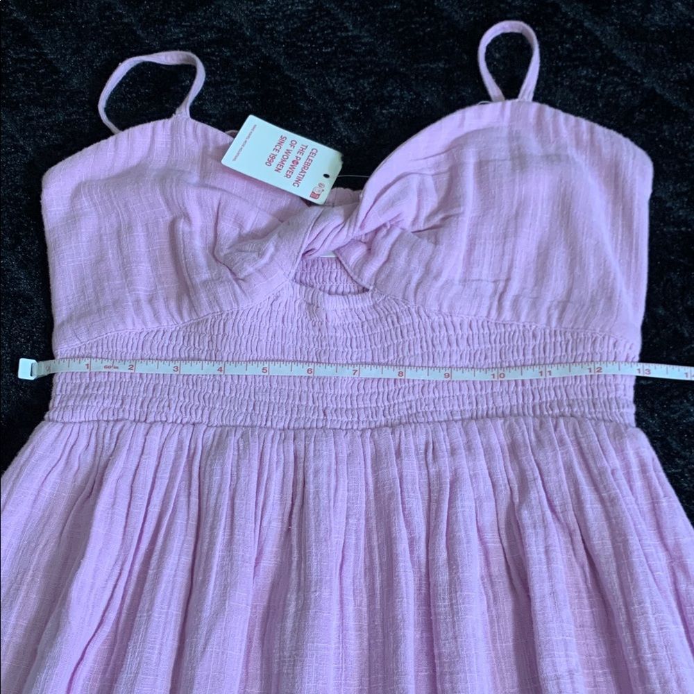 Beach Essential Roxy Sunrise Vibes Cutout Mini Dress - Orchid Bouquet Size S NWT - Picture 6 of 9